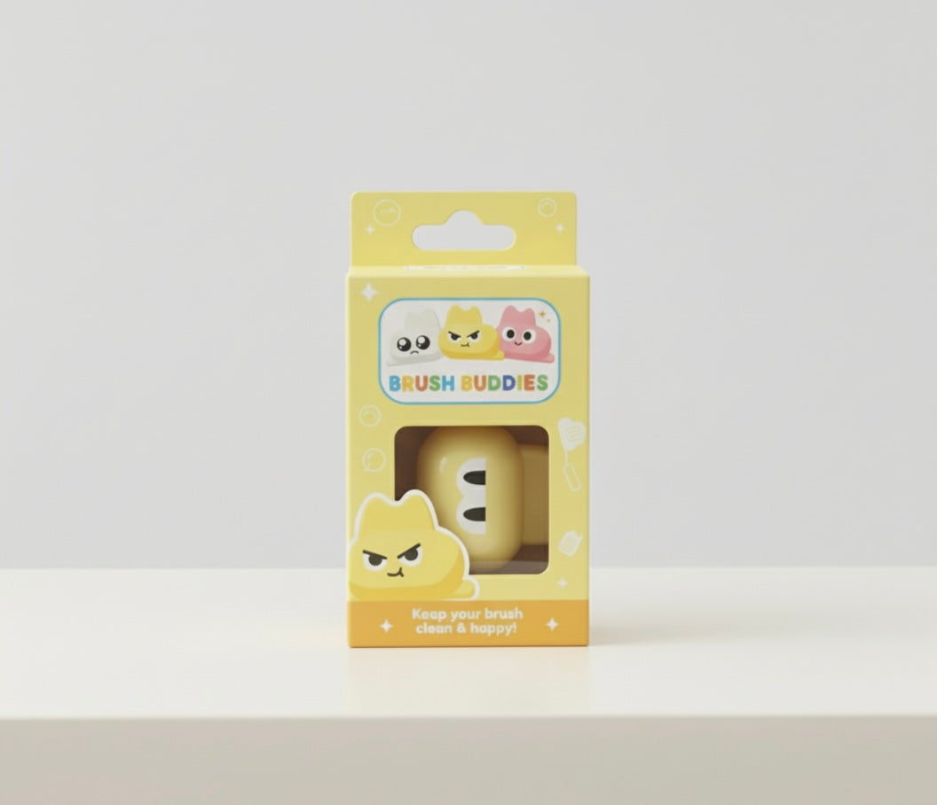 Yellow Brush Buddies Toothbrush Head Cover Cap